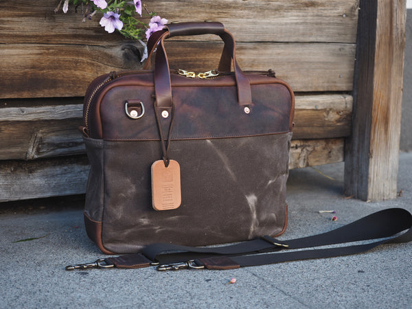 Executive Small Briefcase in Ranger Tan/Urban Brown Phoenix