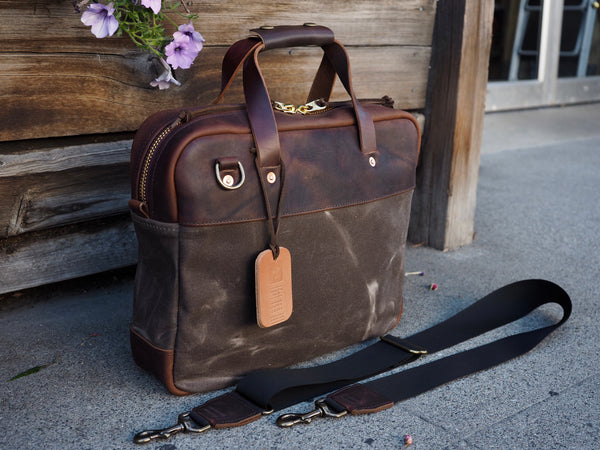Executive Small Briefcase in Ranger Tan/Urban Brown Phoenix