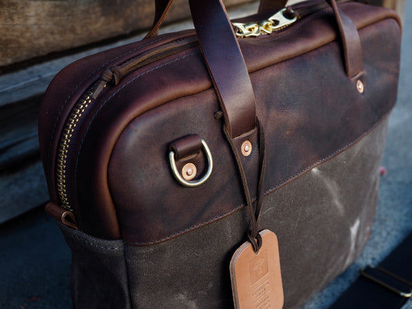 Executive Small Briefcase in Ranger Tan/Urban Brown Phoenix
