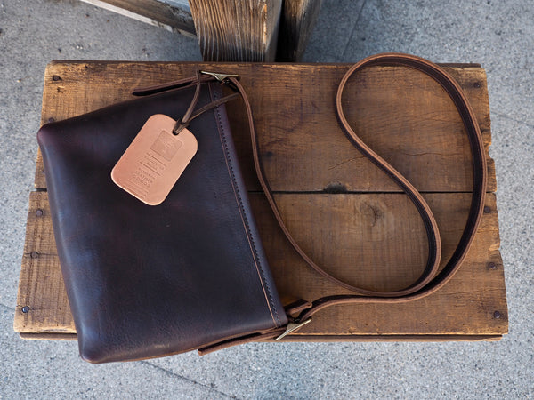 Small Cross Body Purse in Polo Brown Regency Calf