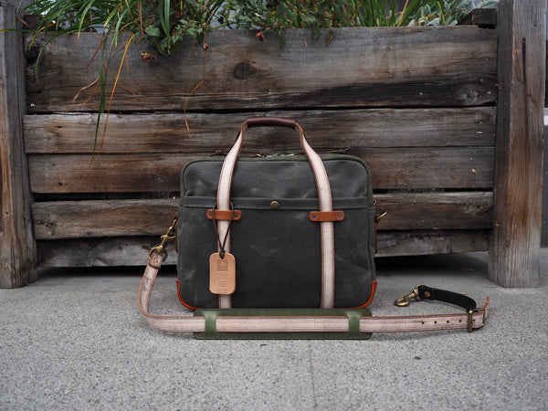 Mix and Match Briefcase in Heavy Olive
