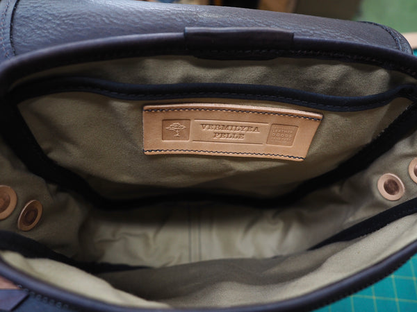 Standard Everyday Carry Satchel in Black Milled German Leather