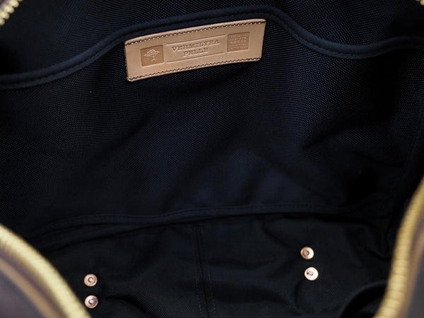 Lux Briefcase in Ranger Tan Waxed Canvas/Dark Snuff Regency Calf